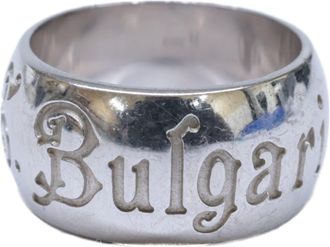 Bulgari Silver Silver 925 Band Ring (Pre-Owned)