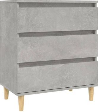 vidaXL Aparador de madera contrachapada gris hormigón 60x35x70 cm vidaXL
