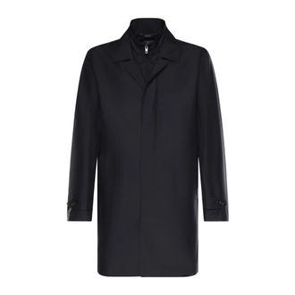 Fay Morning Coat - Heren - Mantel - Blauw - 2XL - Polyester - Jassen