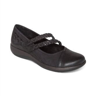 Aetrex Womens Annie Mary Jane Shoes In Black