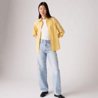 Levi's Cinch Barrel Jeans - Womens - 23X29 - Light Wash / Abraided Art