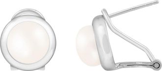 Splendid Pearls 8-8.5mm White Freshwater Pearl Stud Earrings in Sterling Silver