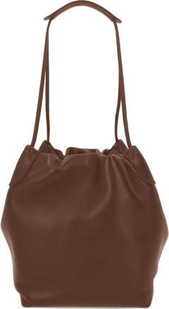 Loro Piana Leren bucket-tas - Bruin