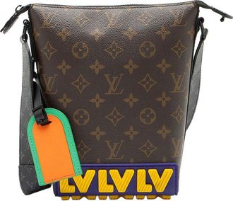 Louis Vuitton Black Monogram Canvas Limited Edition Rubber Cruiser Messenger (Authentic Pre-Loved)