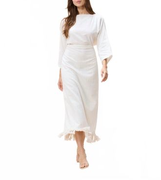 Cleobella Robin Ankle Dress In Ivory