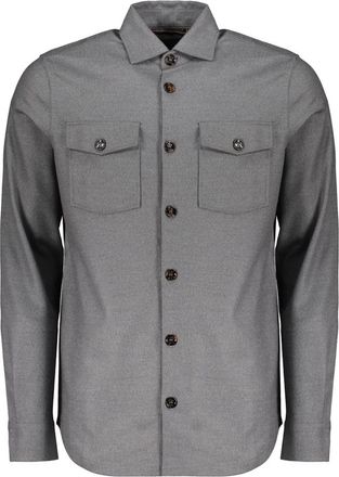 Moorer Mouwloos Shirt - Heren - Zomerjassen - Grijs - S - Wol - Jassen