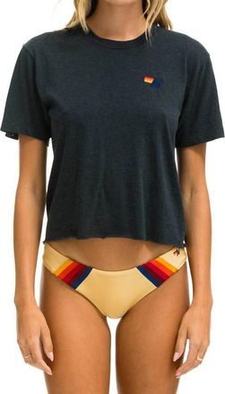 Aviator Nation Basic Boyfriend Tee In Charcoal