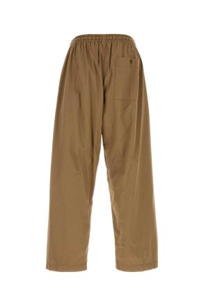 Christophe Lemaire Mens Biscuit Cotton Wide-Leg Pant Cappuccino Exterior: Pantaloni Trousers