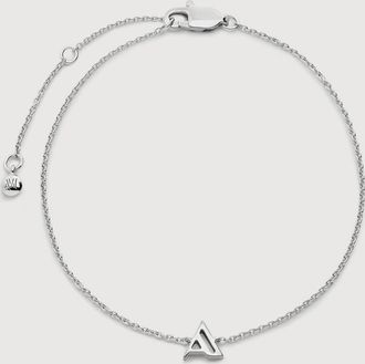 Monica Vinader Sterling Silver Initial A Chain Bracelet