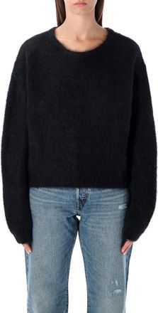 American Vintage Black Niby Cropped Fuzzy Sweater