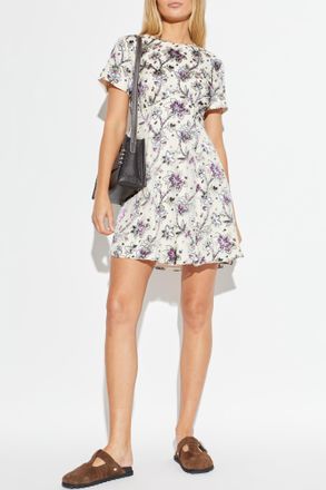 Kate Spade New York Floral Motif Dress, Womens, Cream
