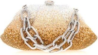 Judith Leiber Gemma Gradient Clutch in Silver Golden at Nordstrom