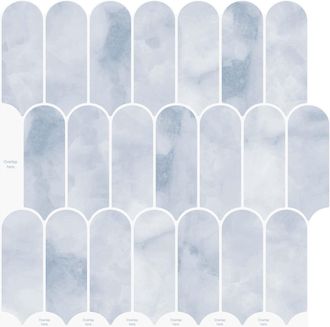 vidaXL Loseta De Pluma 10 Uds. Azul Claro 30 X 30 Cm Poliuretano Y Pet Vidaxl