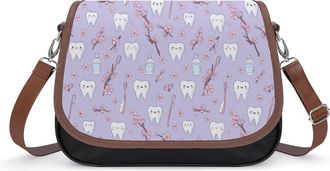 Generic Cute Teeth Dental Care Crossbody Bags for Women Shoulder Messenger Bag Purse Handbags