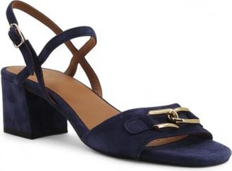 Geox New Eraklia 50 - Dames - Sandalen met hakken - Blauw - 41 EU - Leer - Schoenen