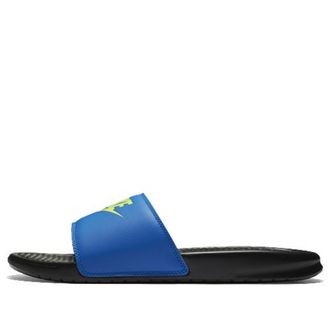 Nike Benassi JDI Mismatch Fashion Unisex Blue Black Slippers Black 818736-074