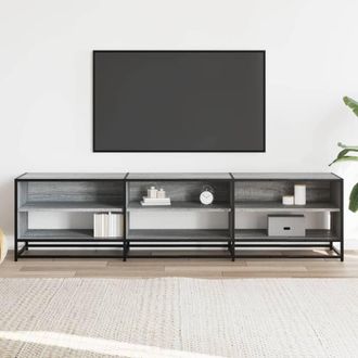 Berkfield Home TV Cabinet Grey Sonoma 180x40x46 cm Engineered Wood | Size: 180 x 40 x 46 cm