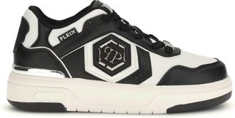 Philipp Plein Mens Sneakers Sk8r Calf Leather White-Black Upper Trainers White/black