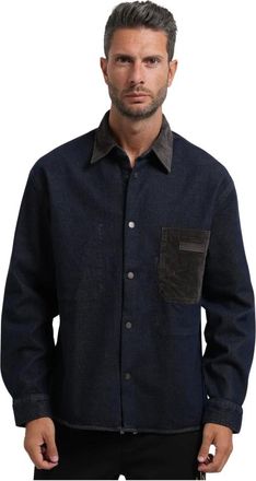 A|X Armani Exchange Camicia in Denim - - Shirts - Uomo - Blu - L