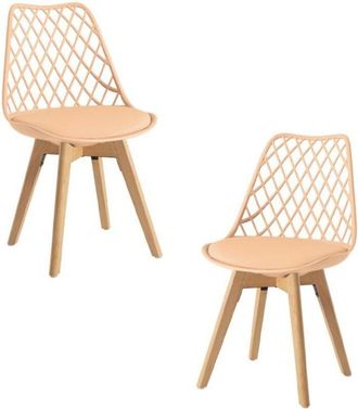 Regalos Miguel Packs Sillas Comedor - Pack 2 Sillas Mima - Naranja Claro