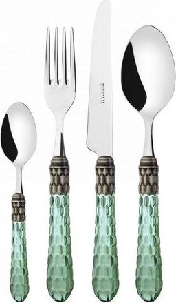 Bugatti 24 Piezas En Caja Para Caja Compacta Verde Transparente Cristallo Ghiera Argento Antico Bugatti