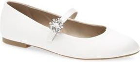 Stuart Weitzman Aura Mary Jane Flat in White. at Nordstrom Rack, Size 8.5