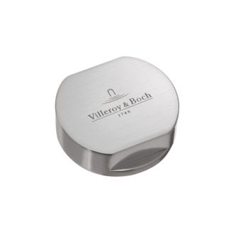 Villeroy & Boch Villeroy&boch - Pulsador Para Mecanismo De 1 Cubeta De Lat&oacute;n Con Acabado En Acero Inoxydable Cepillado
