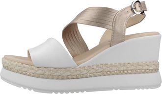 Nero Giardini Loira Platform Sandal - Dames - Sleehakken - Wit - 38 EU - Leer - Schoenen