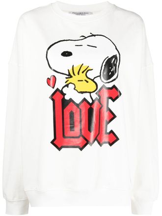 Philosophy di Lorenzo Serafini Felpa Snoopy Smile - Bianco