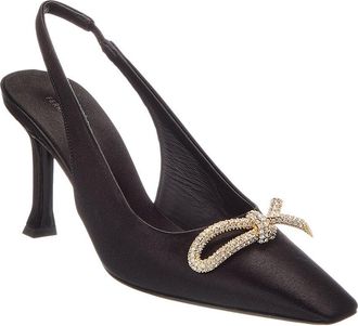 Ferragamo Arlene 85 Silk Slingback Pump