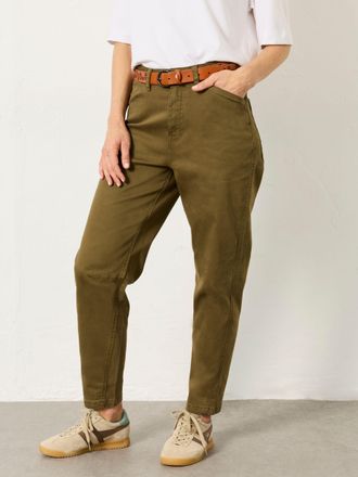 Fat Face FatFace Bella Khaki Green Tapered Chino Trouser