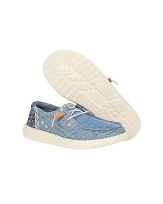 Hey Dude Womens Wendy Crafted Boho Casual Shoe In Blue