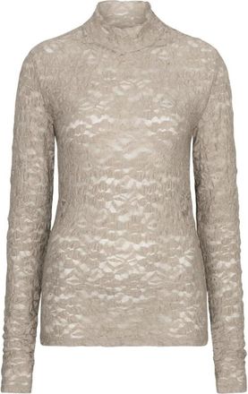 Dante6 Irony Kantkraag Top - Dames - Blouses & Shirts - Beige - Maat: L
