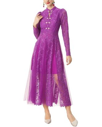 Burryco Burryco Long Sleeve Midi Dress