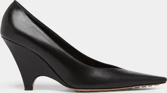 Bottega Veneta Scaletta 90MM Leather Wedge Pumps