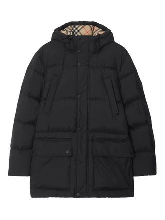 Burberry knight-patch puffer jacket - men - Fabric - S - Black