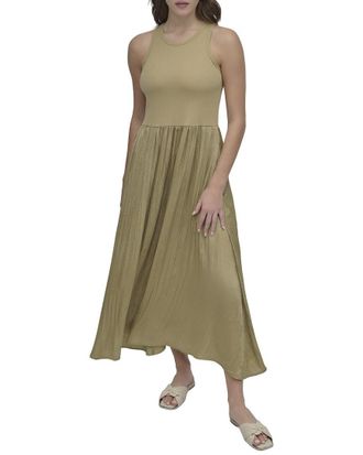 DKNY Mix Media Midi Dress