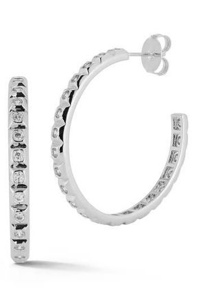 Glaze Jewelry Cubic Zirconia Hoop Earrings in Silver at Nordstrom Rack