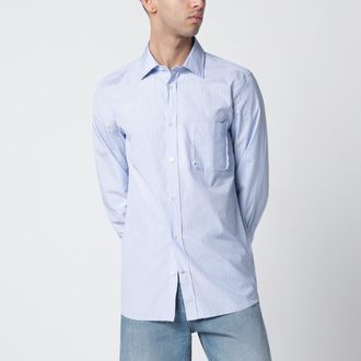 Maison Margiela Striped shirt in light blue cotton