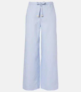 Max Mara Amedea linen wide-leg pants