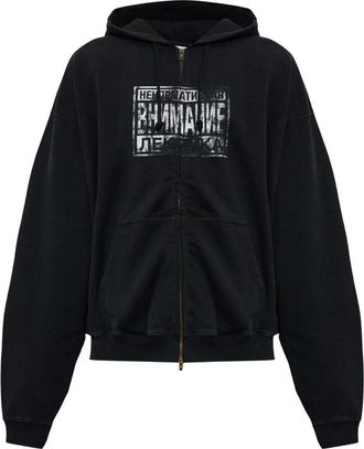 VETEMENTS The Hoodie - Heren - Vesten met rits - Zwart - XS - Katoen - Hoodies & sweatvesten