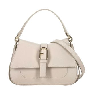 Furla Handbags, unisex, Beige, Size: ONE SIZE Flow Mini Top Handle Bag