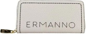 Ermanno Scervino Grote Zip Wallet Zacht EBA - Dames - Portefeuilles - Wit - ONE Size - Leer - Accessoires