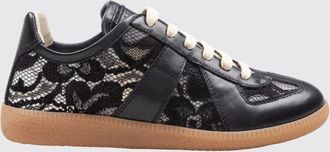 Maison Margiela Sneakers Replica in pelle con ricami floreali in pizzo