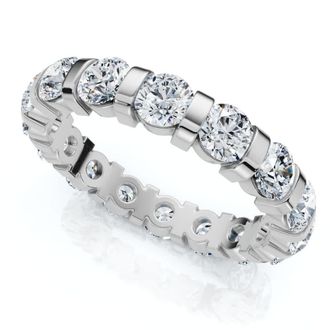 Pompeii3 2 1/3Ct Bar Set Diamond Lab Grown Eternity Ring 14k Gold