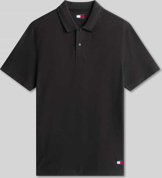 Tommy Jeans Regular Fit Poloshirt aus reiner Baumwolle in Black, Gr&ouml;&szlig;e XXL
