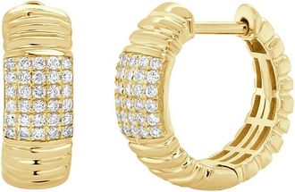 Sabrina Designs 14K 0.40 Ct. Tw. Diamond Huggie Earrings