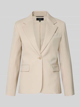 Max Mara Taillierter Blazer aus reiner Schurwolle Modell LAMINE in Sand, Gr&ouml;&szlig;e 34