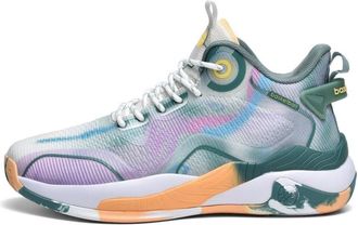 Generic Unisex Plus Size Basketball Shoes are Lightweight Fashionable Non Slip Breathable Outdoor Indoor Sports Training Boots Walking Shoes(Green,12.5 UK)