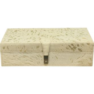 R16 Home Speckle Faux Fur Box in Beige Multi at Nordstrom Rack